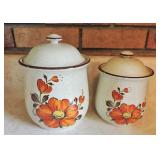 Pair MCM Ceramic Canister Set