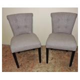 Pair of Upholstered Accent / Dining Chairs