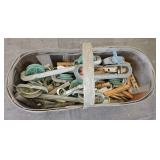 Vintage Clothesline Pulleys, Clothespins etc