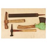Assorted Hammers / Axe / File