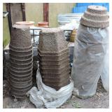 Lot of Biodegradable Fiber Nursery Pots