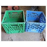 2 Plastic Dairy/Milk Crates