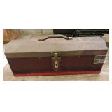 Vintage Metal Toolbox with Contents