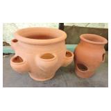 Terracotta Strawberry & Herb Planters