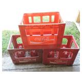 Lot of 3 Coca-Cola Plastic Bottle Crates