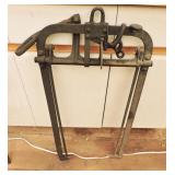 Antique Cast Iron Hay Bale Fork / Bale Grapple