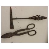 Vintage Tinner's Shears & Mason's Brick Hammer
