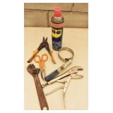 Assorted Hand Tools & WD 40 Spray