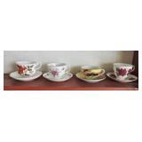 4 Fine Bone China Teacups & Saucers