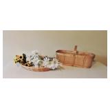 Silk Daisies & Basket Lot