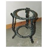 Decorative Cast Metal Rose Motif Plant Stand