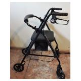 Carex Folding Rollator Walker with Seat