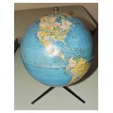 Vintage Metal World Globe (Cold War Era)