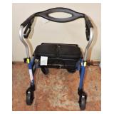 Folding Rollator Transport Chair Walker