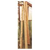 3 Rustic Peeled Wood Log Posts - 80' to 100'
