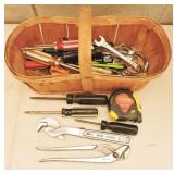 Basket of Assorted Hand Tools