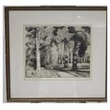 Charles W. Dahl Green Grand Canyon Road Etching