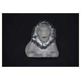 Large Kosta Boda Lion Crystal Sculpture