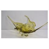 Chalet Canada Hand-Blown Art Glass Basket