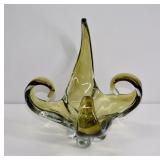MCM Signed Chalet Art Glass Centerpiece Bowl