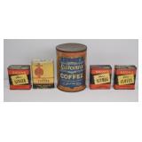 Collection of Eaton Coffee and Spice Tins
