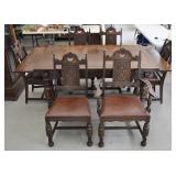 Antique Formal Dining Room Suite (9 pcs)