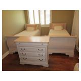 Twin Sleigh Bed Set with Matching Dresser