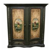 Hand-Painted Golf  Themed Cabinet / Armoire