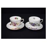 2 Queen Anne Floral China Tea Cup