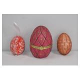 Egg Collection Including Hinged Egg Trinket Box