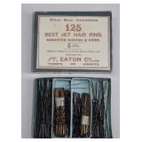 Early T. Eaton Co. Hair Pins  Display Box