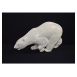Large White Ceramic Polar Bear Figure