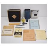Vtg GEM Postcard Duplicator Stencil Printing Kit