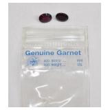 Pair of Loose Oval-Cut Genuine Garnet Gemstones