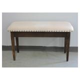 Upholstered Piano Bench with Nailhead Trim