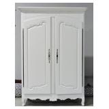 French Provincial Painted Armoire Wardrobe