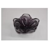 Vintage Mid-Century Amethyst Art Glass Bowl