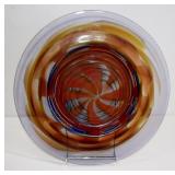 Large Contemporary Hand-Blown Art Glass Platter