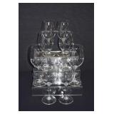 8 Riedel Crystal Wine Glasses ï¿½ Clear Stemware