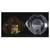 2 Vintage Pressed Glass Serving Trays