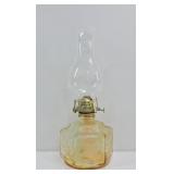 Vintage Amber Glass Kerosene Oil Lamp