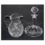 Atlantis Crystal Cut Glass Pitcher & Decanter