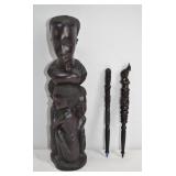 African Hand-Carved Sculpture & Pens