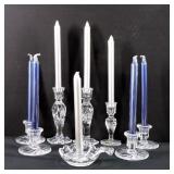 Assorted Crystal Candle Holders ï¿½ 8 Pc