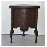 Antique Mahogany Triangular Corner Table