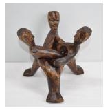 Ghanaian Hand-Carved Interlocking Wooden Sculpture