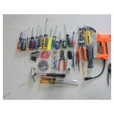 Assorted Hand Tools & Electric Staple Gun