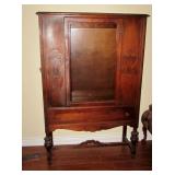 Antique Walnut Display Cabinet / China Cabinet