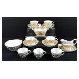 Vintage Gold Decorated Tea Set ï¿½ 14 Pcs