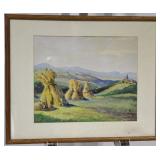 J. Otto Scheverl Erntezeit (Harvest Time) Tempera